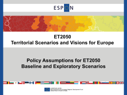 Policy Assumptions for the ET2050 scenarios by Michael Wegener