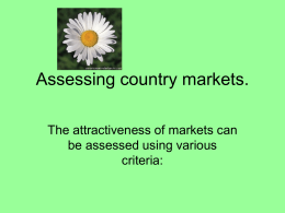 Assessing country markets.