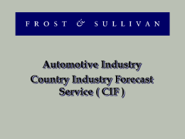 Automotive Industry Country Industry Forecast