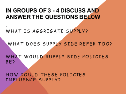 In groups of 3 - 4 discuss and answer the questions below