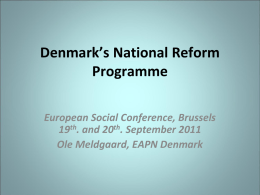Critique of the National Reform Program of Denmark