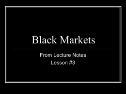 Black Markets - Ken Szulczyk