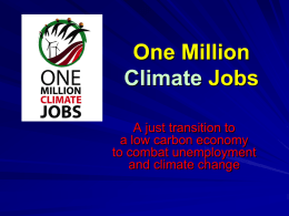 One Million Climate Jobs - People`s Health Movement