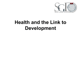 Health and the Link to Development