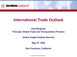 Trade Outlook Presentation May 2004