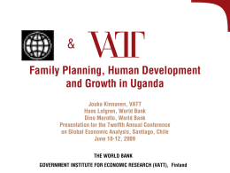 Family Planning, Human Development and Growth in Uganda