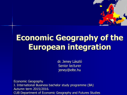 Economic Geography of the European integration