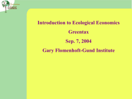 Intro to Ecological Economics