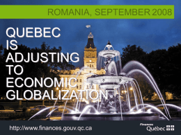 Economic and Financial Profile of Québec