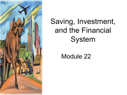 Module 22 Saving and Investment