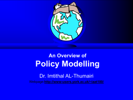 Policy Modelling