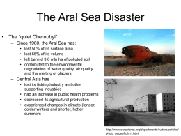 The Aral Sea Disaster