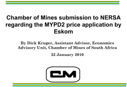 Chamber of Mines SA - nersa presentation 2010-01-22