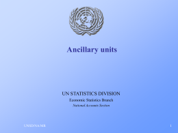Ancillary units - United Nations Statistics Division