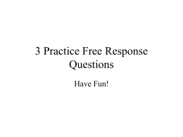 3 Practice Free Response Answers