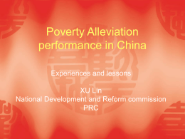 Poverty Alleviation performance in China