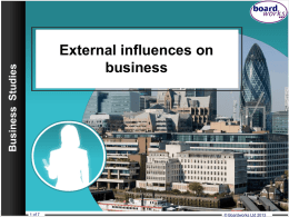 External influences on business