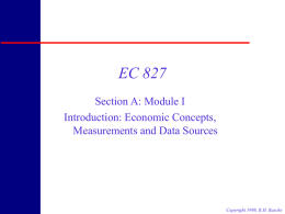 EC 827 Economic Forecasting and Models