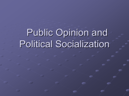 Political Socialization and Public Opinion