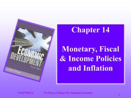 14. Monetary, Fiscal, and Incomes Policy, and Inflation