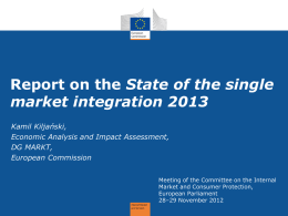 29.11.2012 - The Governance of the single market