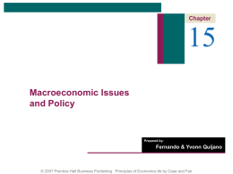 CHAPTER 15: Macroeconomic Issues and Policy