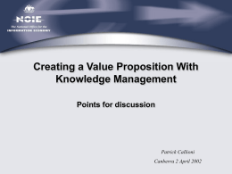 Creating Value With Knowledge Management