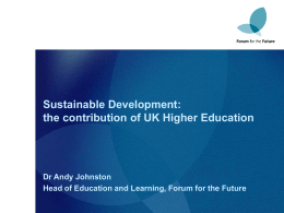 the Contribution of UK Higher Education  - Andy