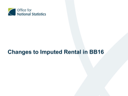 Changes to estimates of imputed Rental in Blue Book 2016