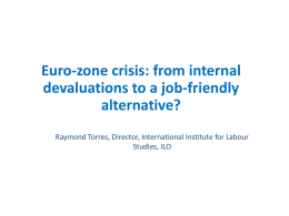 Euro-zone crisis: from internal devaluations to a job