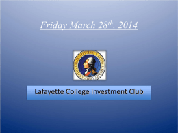 FridayMarch28thMeeting - Sites at Lafayette