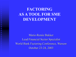 Factoring as a Tool for SME Development