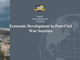 David Ware -- Economic Development in Post Civil War Societies