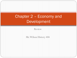 Chapter 2 – Economy and Development