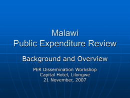 Malawi Public Expenditure Review