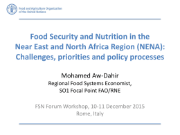 FSN challenges cont… - Food and Agriculture Organization of the