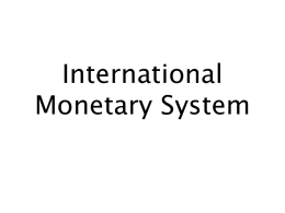 International Finance I