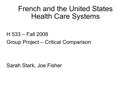 French and the United States Health Care Systems
