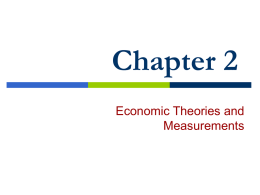 Chapter 2 Economic Theories and Measurements