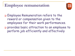 factors influencing employee remuneration