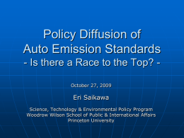 Policy diffusion of environmental standards