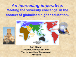 An increasing imperative: Meeting the `diversity challenge`