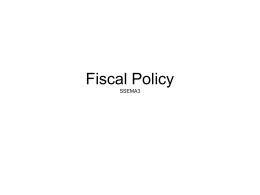 Fiscal Policy SSEMA3