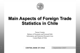 merchandise trade compiled by the central bank of chile