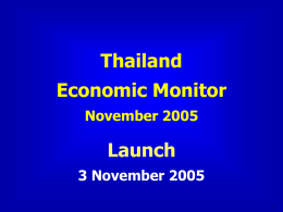 Thailand Economic Monitor