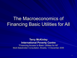 The Macroeconomics of Financing Basic Utilities for All, Terry