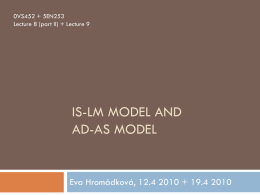 IS-LM and AD-AS model