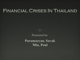 Financial Crises In Thailand