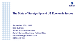 The State of Suretyship and Emerging Economic Issues