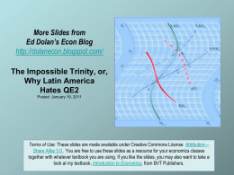 Ed Dolan, Latin America and the Impossible Trinity